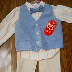 Toddler boys dress 4 piece outfit